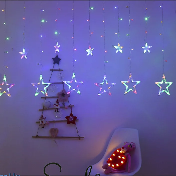 220V EU/US  2.5M LED Moon  LAMP Fairy Curtain Light Christmas Gar String Lights  - £138.35 GBP