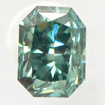 Radiant Cut Diamond Fancy Green Blue SI1 Loose Enhanced 0.70 Carat IGI Certified - £599.51 GBP