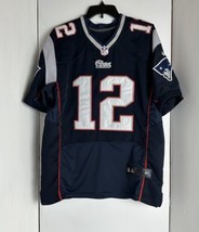 Shirt New England Patriots Nike  NFL Brady #12 Size  40-M Autopsy Signed  Poly. - £180.09 GBP