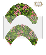 CupCake Wrapper9-Digital Clipart-Holiday-Gift Tag-Digital Paper - $37.17 MXN