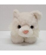 The Bearington Collection 9&quot; White Kitty Cat Kitten Plush Laying Down Be... - $341.64 MXN