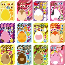 24 Sheets Easter Stickers for Kids Make Your Own Easter Animal Mix and M... - $18.37