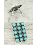 New Western Bubble Pave Rectangle Stretch Ring - $19.25