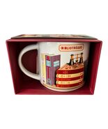 Cavallini &amp; Co Library Vintage Mug Bibliotheque Books Coffee Tea Cup Wit... - $19.80