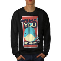 Wellcoda Will You Be Mine Funny Mens Sweatshirt, Ocean Casual Pullover Jumper - £24.11 GBP+