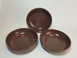 Hazel Atlas Platonite Brown Its A Dilly Salad Bowl Set of 3 Unmarked - £17.30 GBP