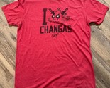 Chuy&#39;s I Love Changas Deadpool Short Sleeve Fish T-Shirt Large Red READ - $23.09