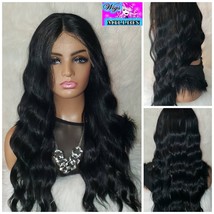 Keta&#39; Black Synthetic Wig Wavy Lace Front Wig, Glueless Wig Hair loss, Alopeica, - £57.40 GBP