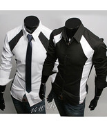 New Mens Casual Luxury Stylish Dress Slim Fit Long Sleeves Shirts ST36 - $342.52 MXN