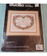 Vintage Bucilla Counted Cross Stitch Kit 40476 LOVE THE GREATEST GIFT - ... - $10.81 CAD