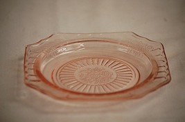 Mayfair Pink by Anchor Hocking 5-3/4&quot; Sq. B&amp;B Plate Open Rose Depression Glass - £15.77 GBP