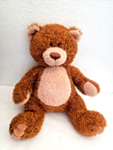 Aurora Teddy Bear Plush Stuffed Animal Brown Tan Toes - £20.97 GBP