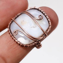 Dendritic Opal Gemstone Handmade Fashion Copper Wire Wrap Ring Jewelry 8&quot; SA 550 - £3.97 GBP