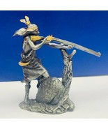 Jim Ponter Pewter Franklin mint western native figurine sculpture vtg Te... - $123.75