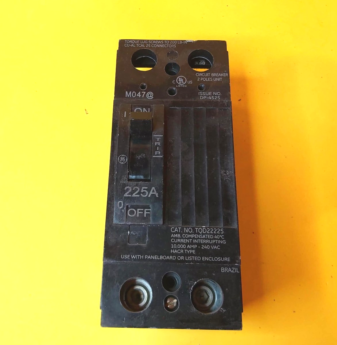 ⚡ GENERAL ELECTRIC GE TQD22225 225A 2-POLE TCAL25 240VAC 1-PHASECIRCUIT ... - $195.00