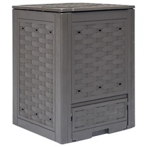 Garden Composter Brown Plastic with rattan look Medium - $2,635.93 MXN