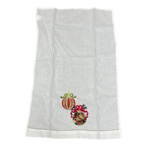 Holiday Tea Towel Kitchen 14x22 Cotton Embroidered Christmas Holiday Orn... - $18.69