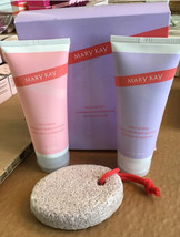 MARY KAY PEDICURE SET~FOOT SCRUB, FOOT MASK &amp; PUMICE STONE~NIB~FULL SIZE! - $230.68 MXN