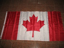 3X6 Embroidered Sewn Official Canada Canadian Nylon Flag 3&#39;X6&#39; Banner - £26.42 GBP