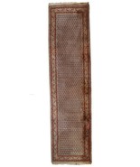 Handmade vintage Indian Seraband runner 2.4&#39; x 9.8&#39; (74cm x 301cm) 1970s... - $12,236.16 MXN