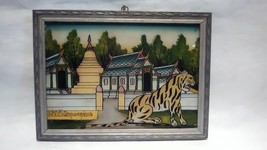 Thailand vintage reverse glass eglomise zodiac painting - £97.87 GBP
