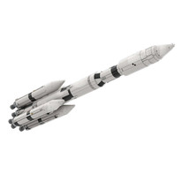 BuildMoc MLV-25L Launch Vehicle Model with MS-IC-2 Core Stage 5389 Pieces - £234.57 GBP