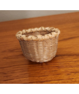 MINIATURE Very Small hand woven BUSHEL Basket 2&quot; X 1&quot; - $12.82