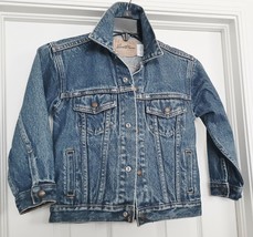 Levi Strauss Signature Blue Denim Trucker Jean Jacket Washed Blue Kid&#39;s Size 7 - £24.31 GBP