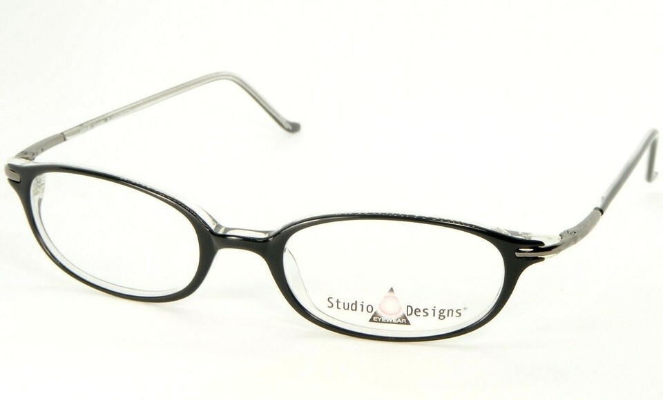 NEW Studio Designs SD 2212 BLACK On CRYSTAL EYEGLASSES GLASSES FRAME 47-... - $13.86