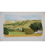 Westbury White Horse. Wiltshire. England. Watercolour print. - £47.54 GBP