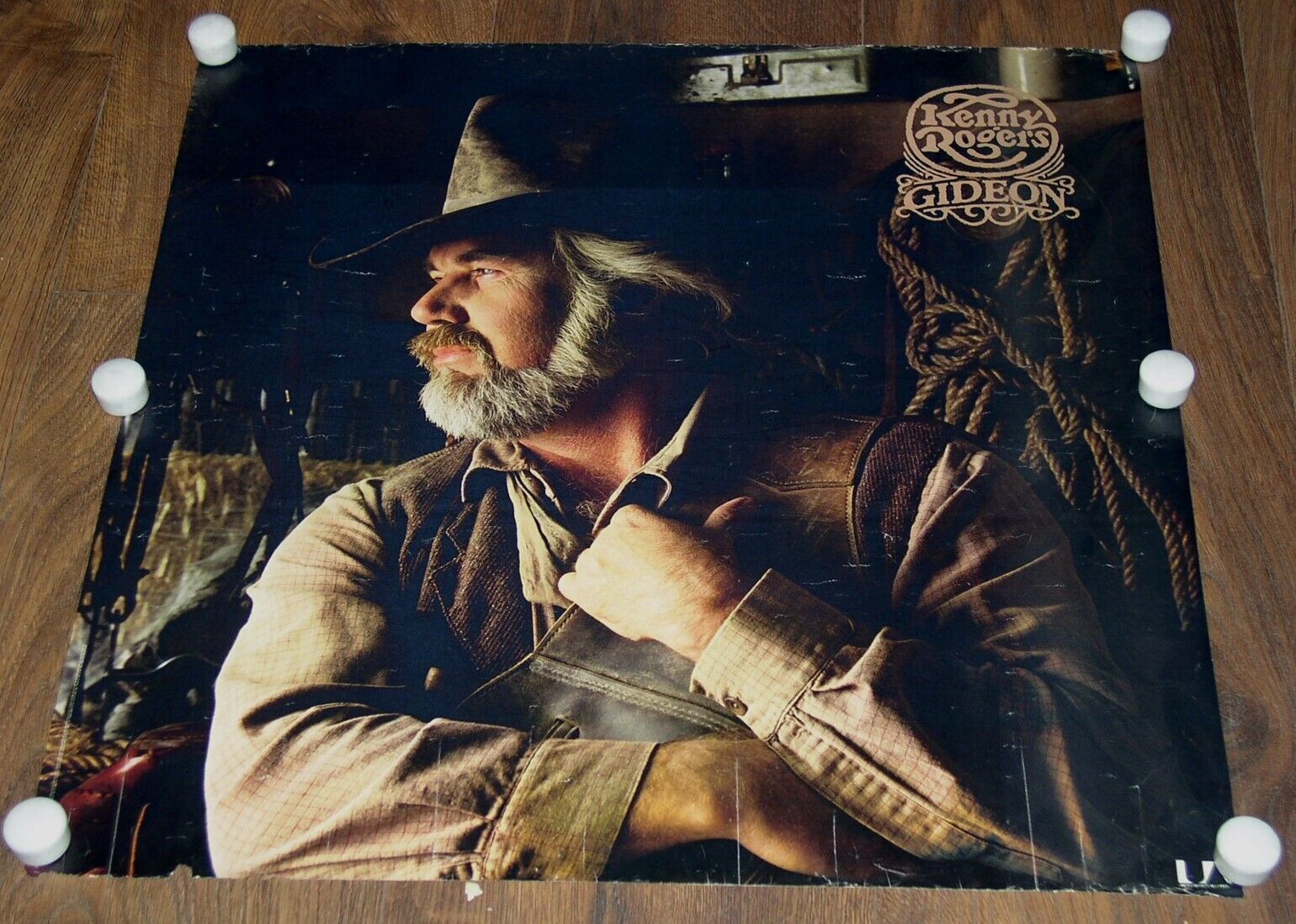 Kenny Rogers Promo Poster Vintage 1980 United Artists Records Gideon* - $29.99