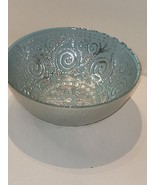 Glass Decorated Bowl With Silver Overlay On The Outside - £10.32 GBP