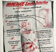 Kidde Smoke Detector Airplane 1940s Advertisement Lithograph Instruction... - $49.99