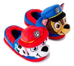 Paw Patrol Chase &amp; Marshall Rubber Bottom Slippers Sizes 5-6, 9-10 Or 11-12 Nwt - £11.41 GBP