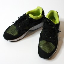 Puma Boy&#39;s Trinomic Black &amp; Lime Green Runners Sneakers Shoes size 5.5 - £31.69 GBP