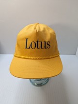 Vintage Lotus Software Yellow With Blue Logo Rope Front Snapback Hat KC Cap - $24.75