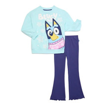 Bluey Toddler Girls Graphic Sweatshirt and Flare Leggings Set, Blue Size... - $21.77