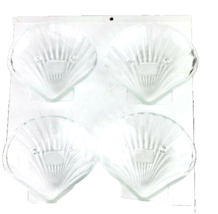 Set of Four Clear Glass Clam Shell Plates - £12.39 GBP