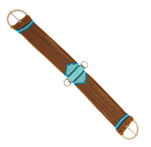 Horse 22&quot; Western Saddle Tack 17-Strand Brown Cotton Acrylic Aztec Cinch... - $21.77