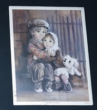 Vintage Dianne Dengel Brother And Sister Art Print 11&quot; X 14&quot; Cottagecore - £5.92 GBP