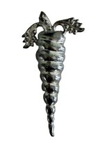 Vintage Silver Tone Carrot Brooch Pin Vegetable Figural 2.5 Inch - $16.20