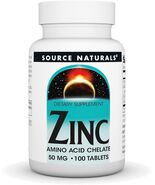 Source Naturals Zinc Amino Acid Chelate - 50mg - 100 Tablets - $15.48 CAD