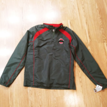 Ohio State Jacket Mens Scarlet &amp; Gray Medium Pullover Windbreaker - NEW - £22.35 GBP