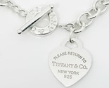 18&quot; Please Return to Tiffany Large Heart Tag Toggle Necklace in Sterling... - £714.53 GBP