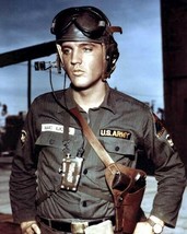 Elvis Presley portrait in US Army uniform with gun in holster GI Blues P... - $29.99