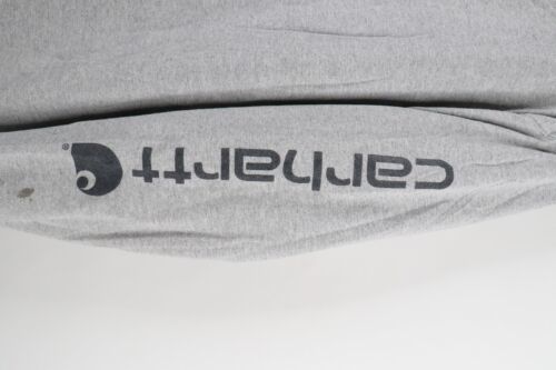 Vtg Carhartt Mens Large Distressed Spell Out Long Sleeve T-Shirt Heather Gray Item image 4