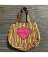 Vintage Longaberger Striped Purse Heart - $19.25