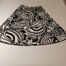Jonathan Martin Women's Black & White Floral Skirt Size M Measured Waist 28" image 10