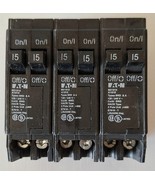 Lot Of 3 Eaton Type BR 15-amp Tandem Circuit Breaker BD1515 - $837.95 MXN