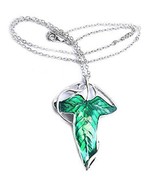 Arwen Green Leaf Leaves of Lorien Brooch Necklace Pin Elven For Men Wome... - €11,13 EUR